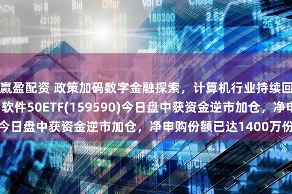 赢盈配资 政策加码数字金融探索，计算机行业持续回暖，石基信息涨停，软件50ETF(159590)今日盘中获资金逆市加仓，净申购份额已达1400万份